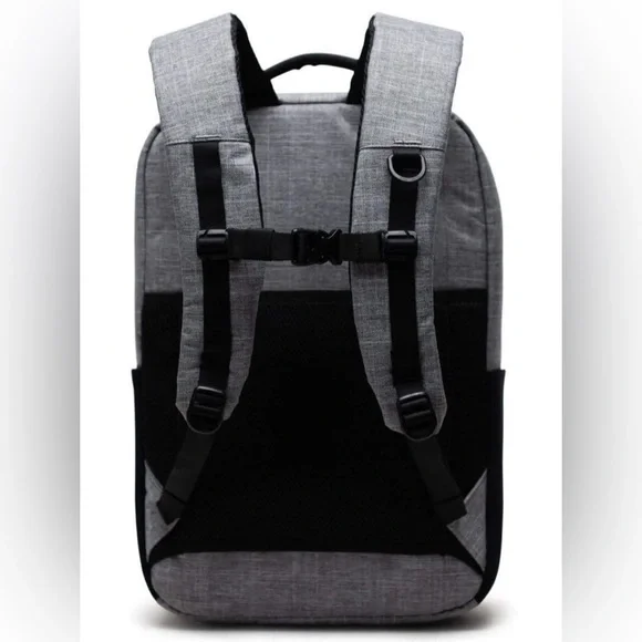 Herschel Gray & Black Crosshatch Travel Backpack 18L  NWT - Picture 2 of 3